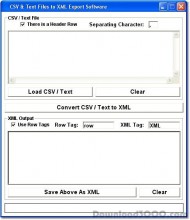 CSV & Text Files to XML Export Software screenshot